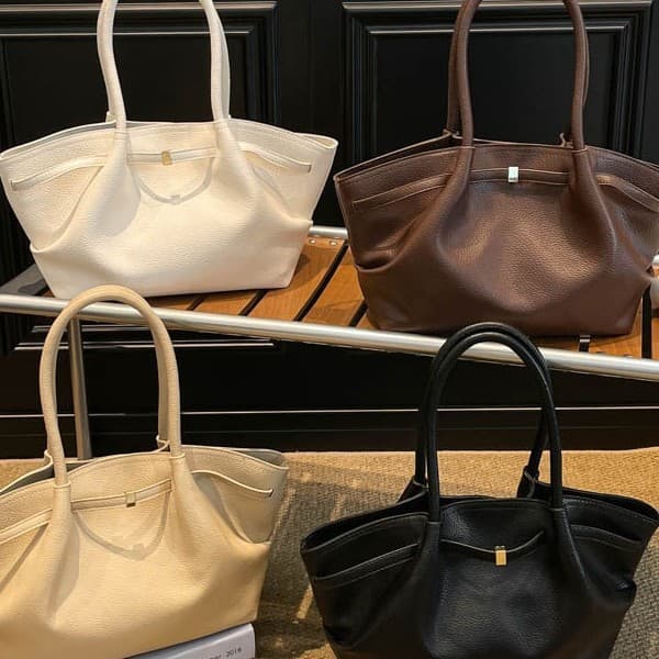 Cross-border Large Capacity Ruched Bag Fashion Simple Soft Leather Shoulder Bag Handbag Underarm Bag Women's Bag Travel Women's Bag