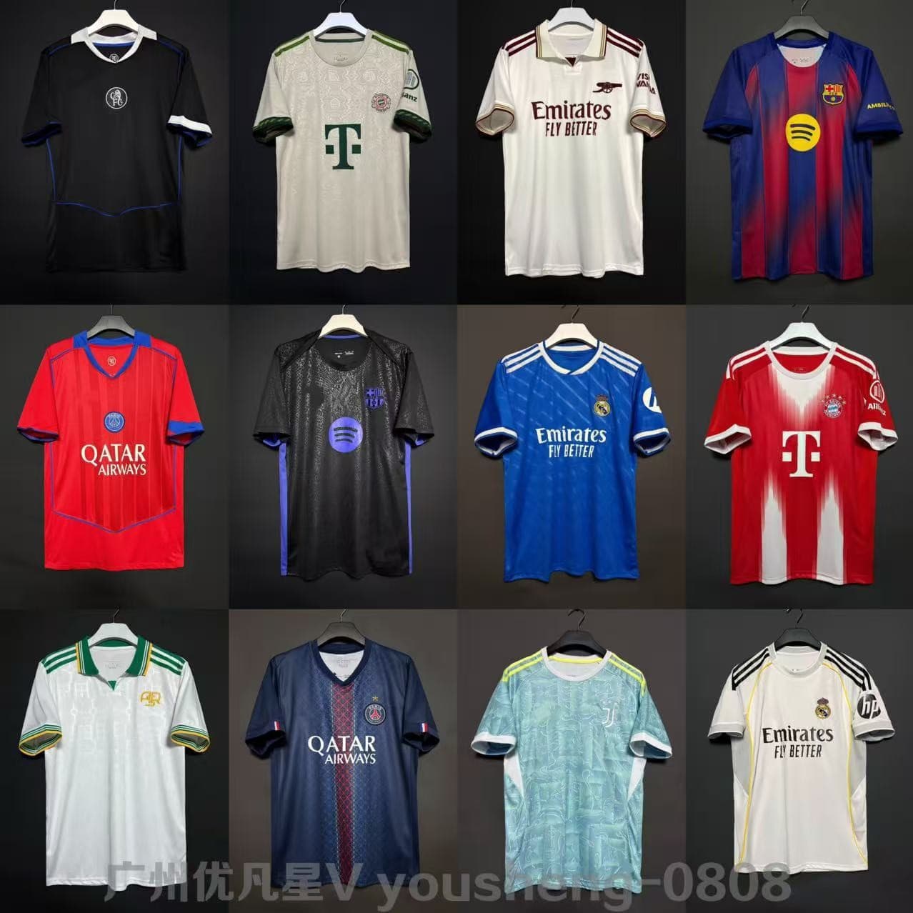 2425 football uniforms Real Madrid Paris Arsenal Miami Barcelona Ajax Tottenham AC Chelsea jerseys