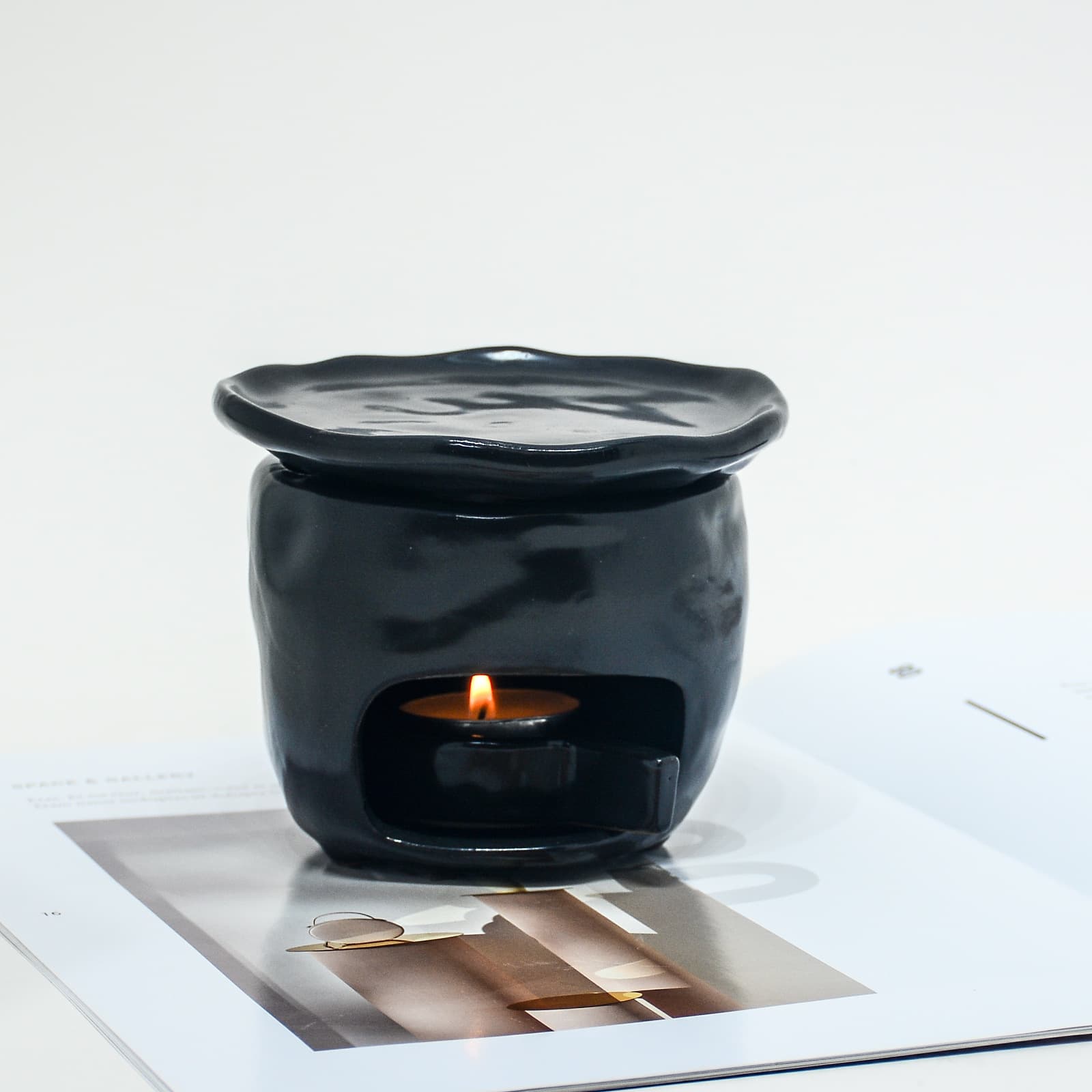 Japanese Ceramic Incense Burner Therapy Purification Sage Cedar Dry Burn Wall Heater Roaster Baking Oven Tea Roaster