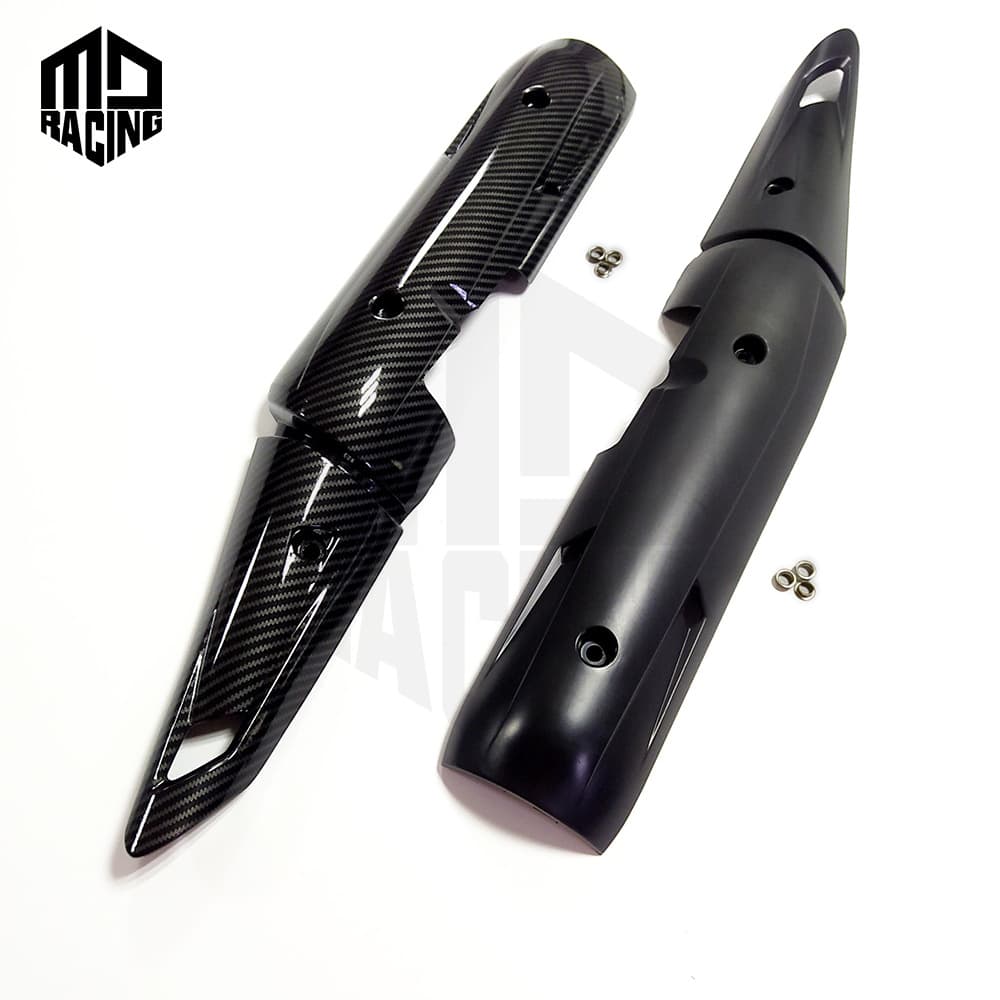 Motorcycle Modification Parts for Yamaha Y15ZR Anti-Scald Exhaust Pipe Tail Cover Carbon Fiber Pattern Exhaust Pipe Cover