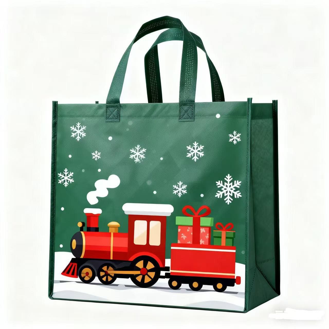Christmas gift bags with handles, custom non-woven holiday gift sacks, and festive non-woven companion gift bags.