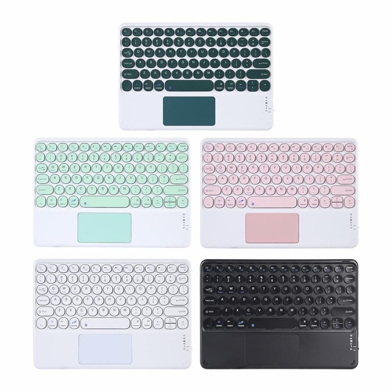 Compatible iPad Tablet Keyboard 10-inch Round Cap Colorful Touchpad Bluetooth Keyboard Round Keycap Huawei Keyboard