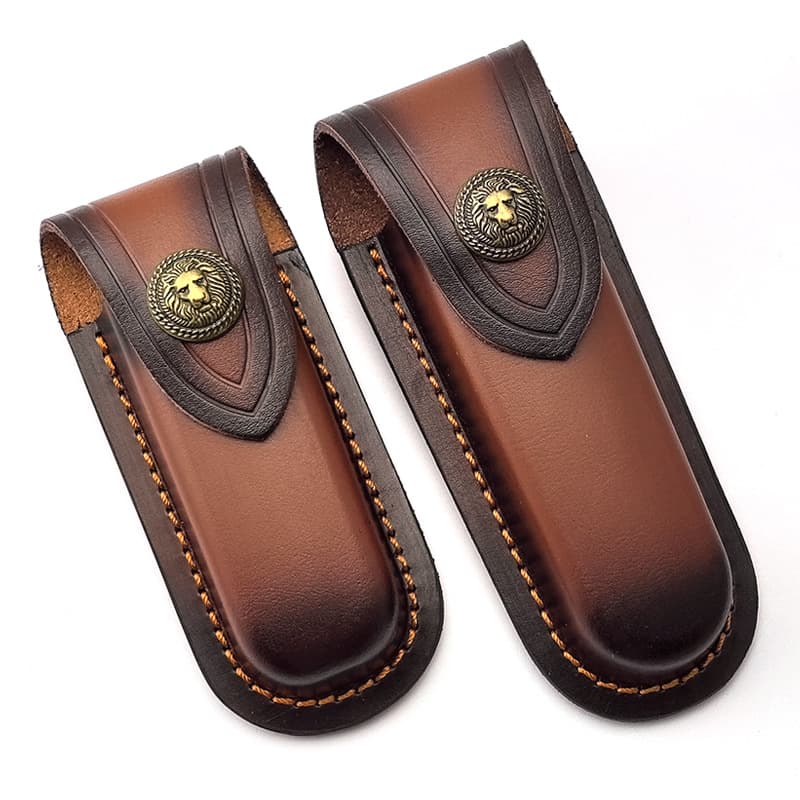 Folding Knife Leather Sheath Universal Top-Grain Knife Sheath Swiss Army Knife Sheath DIY Genuine Leather Knife Pouch
