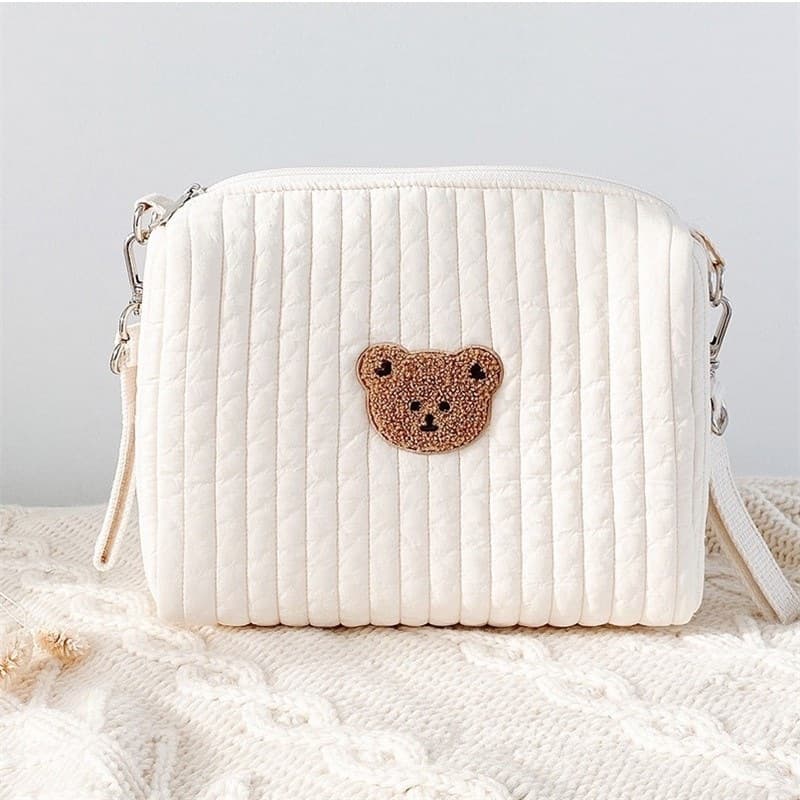 Korean Dotto Stroller Hanging Bag Multifunctional Bear Mom Bag Baby Stroller Accessory Storage Pouch