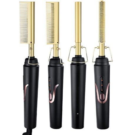 Amazon Wet/Dry Electric Heated Copper Comb Hair Straightener, Home Hair Iron, New Electric Straightening Comb