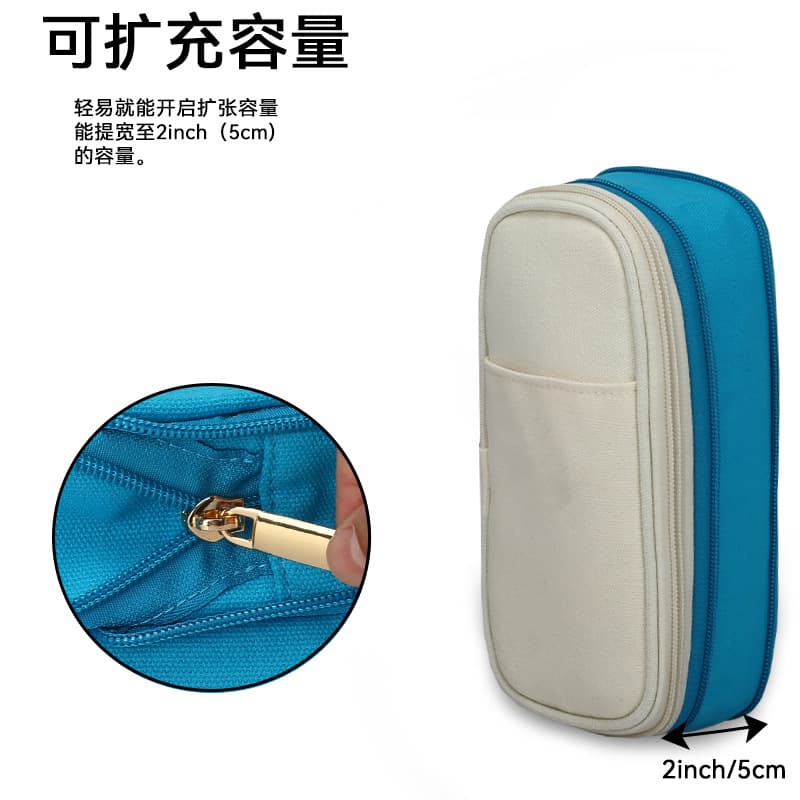 Portable Expandable Pencil Case Large Capacity Durable Pen Bag Office School Universal Pencil Pouch