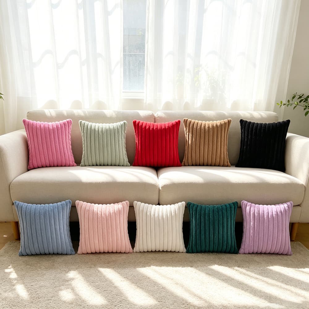 Amazon's popular ins style pillow, simple small fragrant style plush pillow, living room sofa bedside cushion cover wholesale