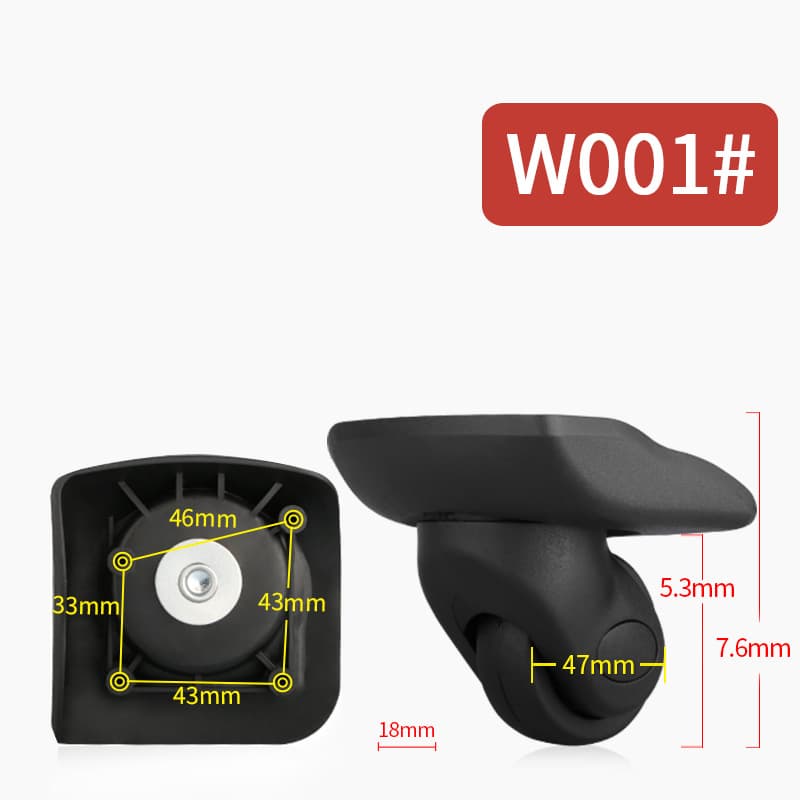 Luggage accessories wheel trolley suitcase swivel wheel bag caster bag disassembly wheel repair accessories manufacturer