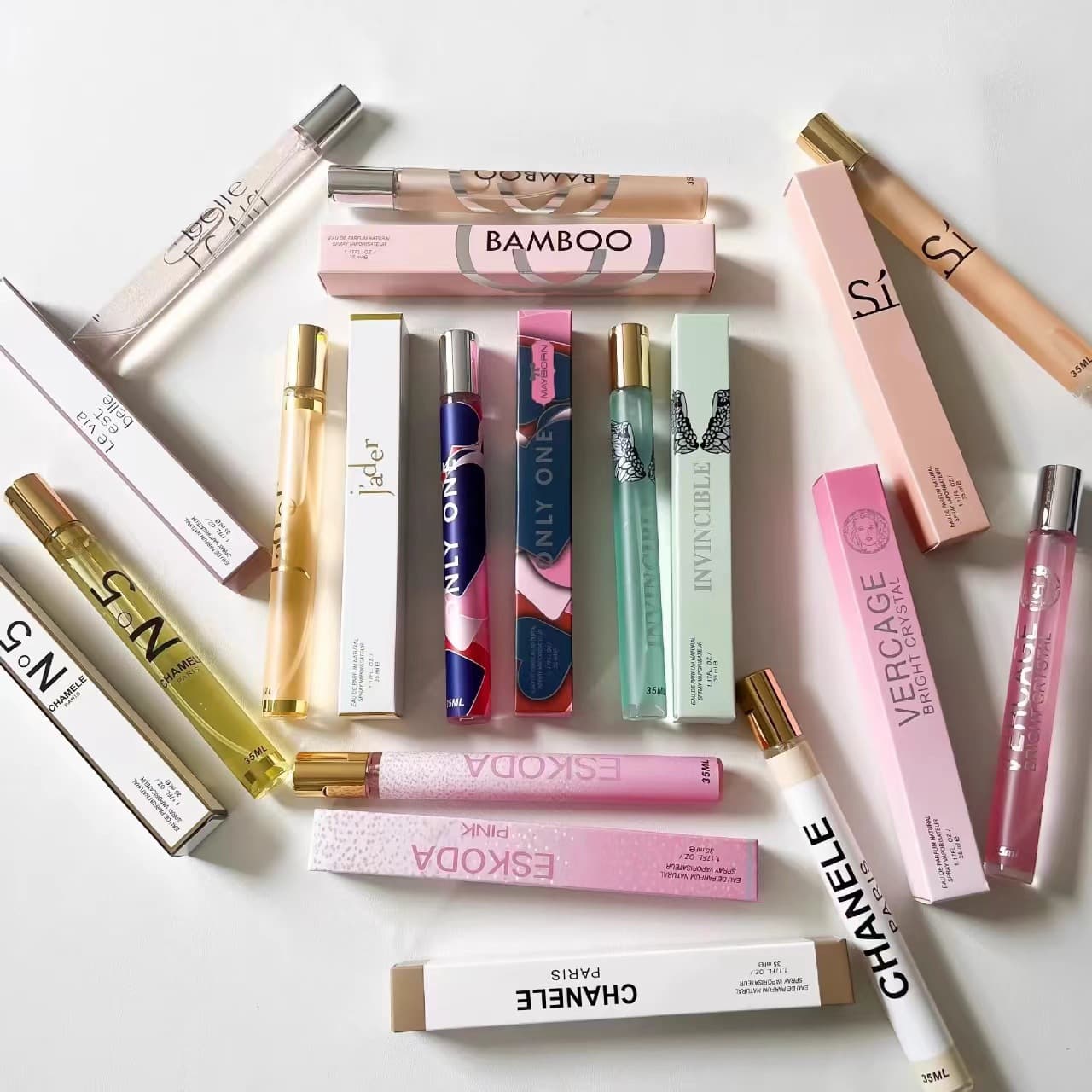 Cross-border Perfume Export Style Unisex Sample Perfume 35ml, Hot-Selling Glass Tube Perfume Wholesale Perfume