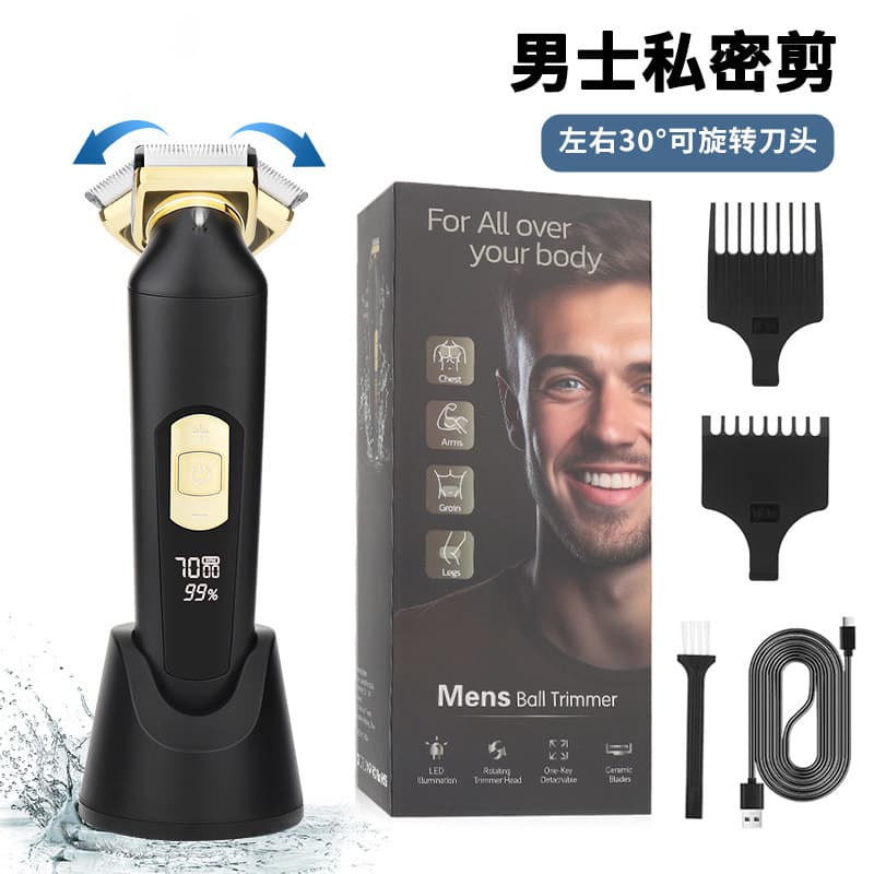 Cross-border Hot Selling 2-in-1 Electric Body Hair Trimmer Waterproof Full Body Shaver Men Women Private Area Razor