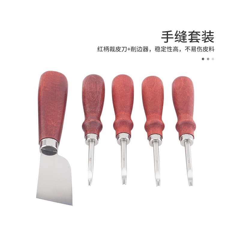 Hand Sewing Kit Leather Craft Set Leatherworking Tools 4Pcs Tool Set Paper Box Packaging