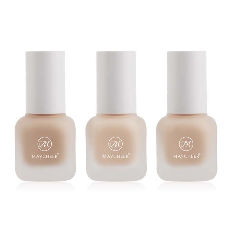 MAYCHEER Silky Foundation Natural Bare Look Lightweight Waterproof Moisturizing Oil Control Brightening Setting
