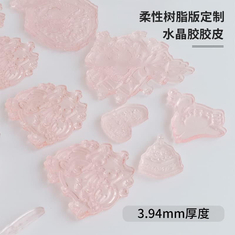 Hand ledger seal transparent crystal offset printing surface Wood hand ledger seal rubber seal material Personalized pattern