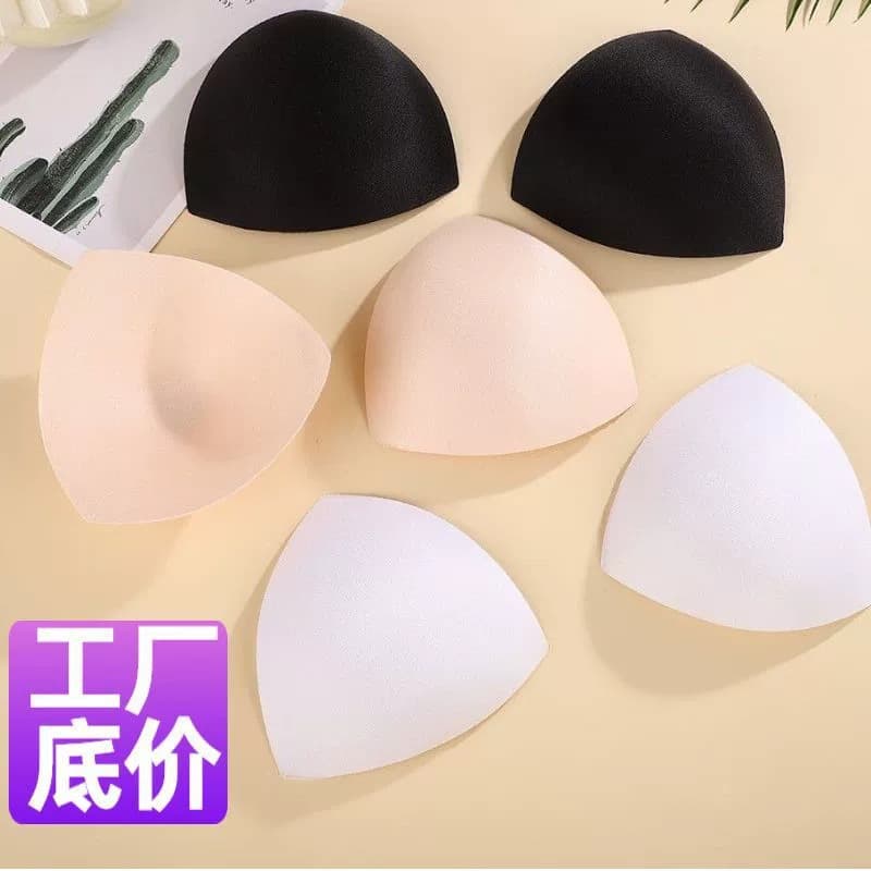 Thin triangle sponge bra with insert pads, sports bra, yoga bra, cup pads, summer vest, swimsuit.