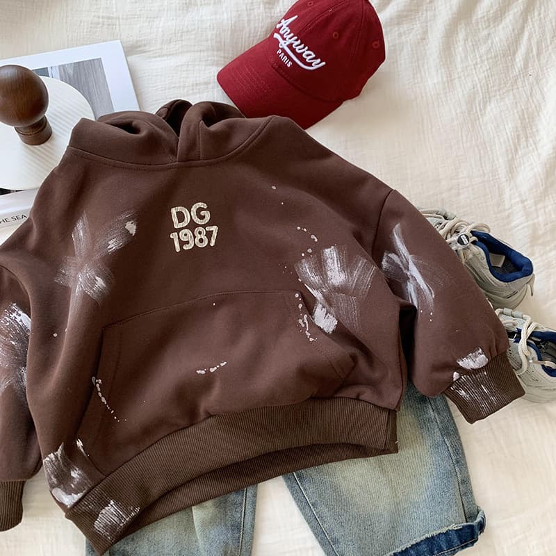 Children's Hoodie 2024 Fall New Arrival, Personalized and Stylish Graffiti Hooded Top for Boys and Girls, Cool and Trendy