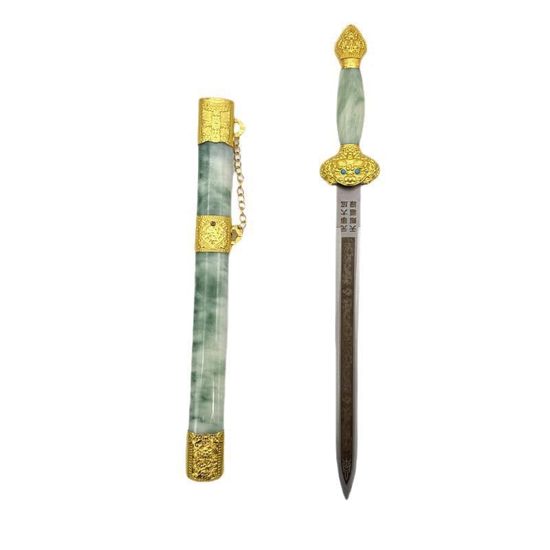 Ancient style decorative sword imitation jade Yongle sword town house sword props metal sword unedged wholesale
