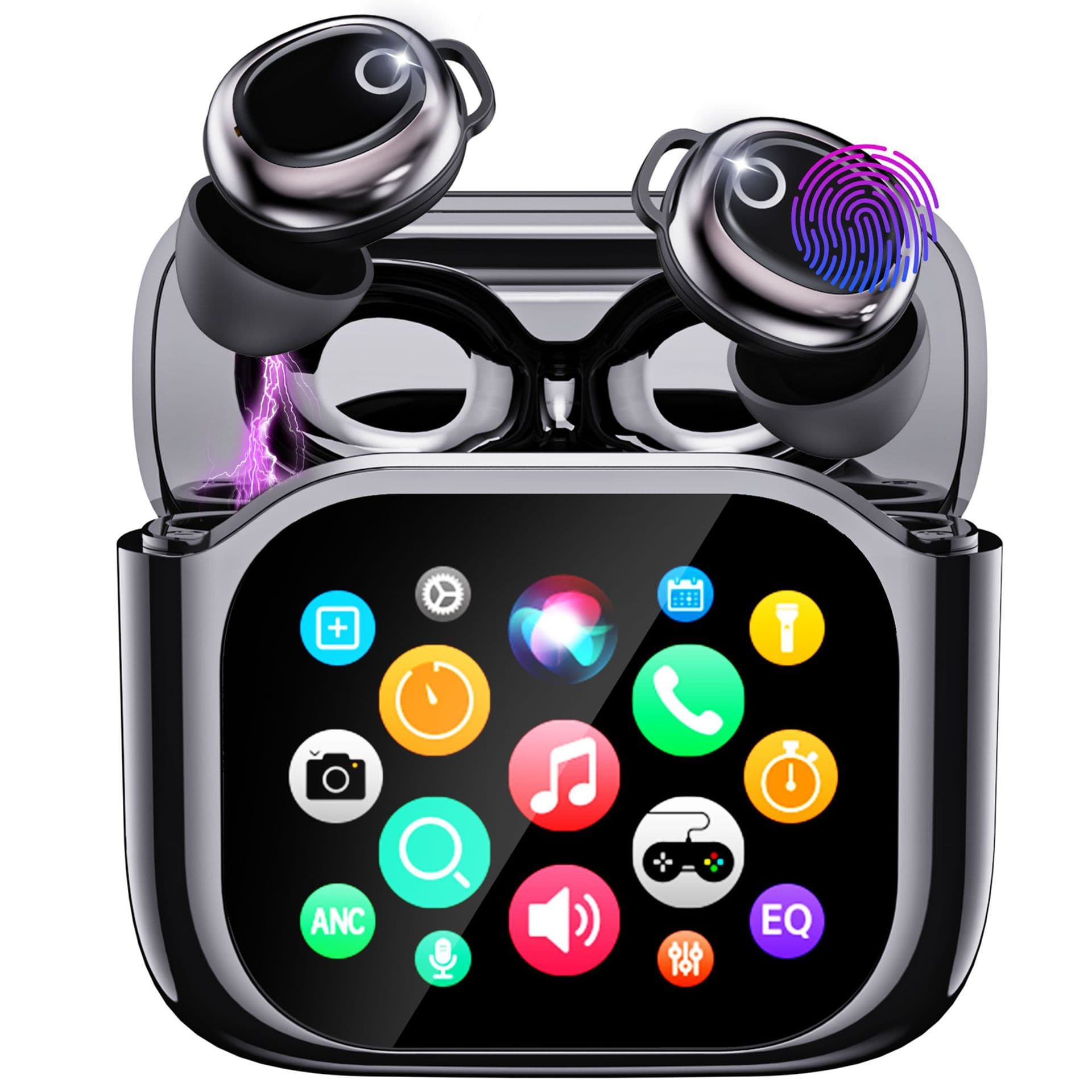 Jm28 New Model with Screen TWS Wireless Bluetooth Earphones AI Translation Sports Conference Running Music Earbuds Heavy Bass