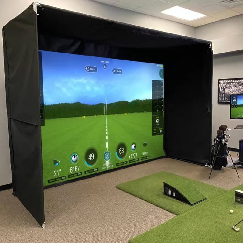 Production twill golf screen thickened projection screen for indoor golf simulator virtual training