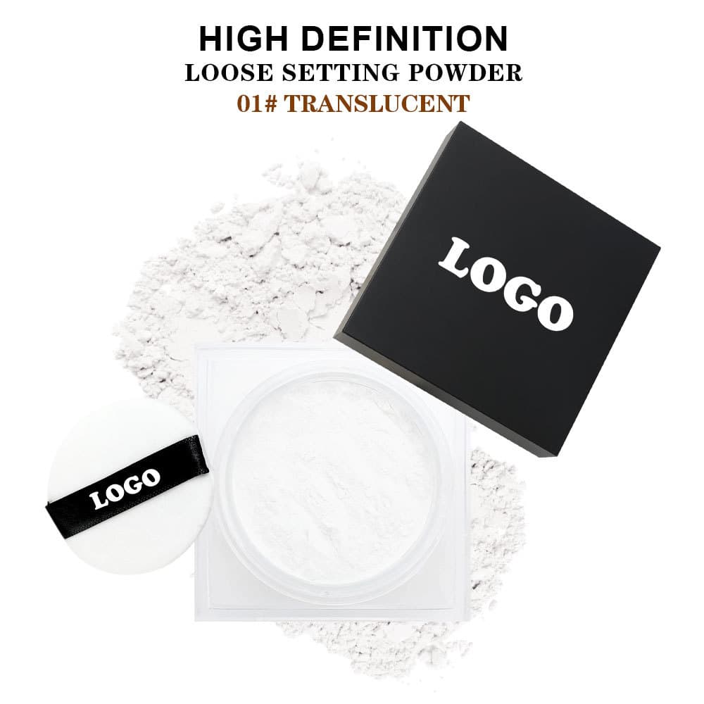 Cross-border stock, no logo setting powder, waterproof, oil-control, long-lasting, non-caking, brightening and concealing loose powder
