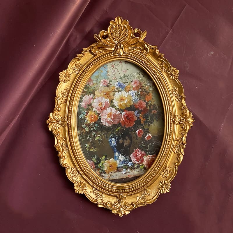 European-style Resin Photo Frame Tabletop Decorative Painting Mural Frame Home Soft Decor Resin Photo Frame