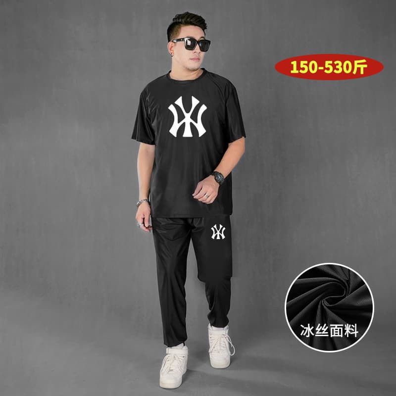 T6070T-shirt-D7070B ice silk shorts-C8070B ice silk trousers versatile casual suit