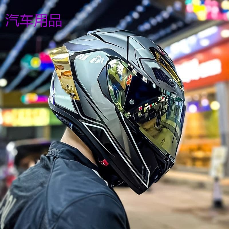 FiK motorcycle helmet men's motorcycle rider winter full-face helmet female 3C bluetooth overlay four-season universal retro personality