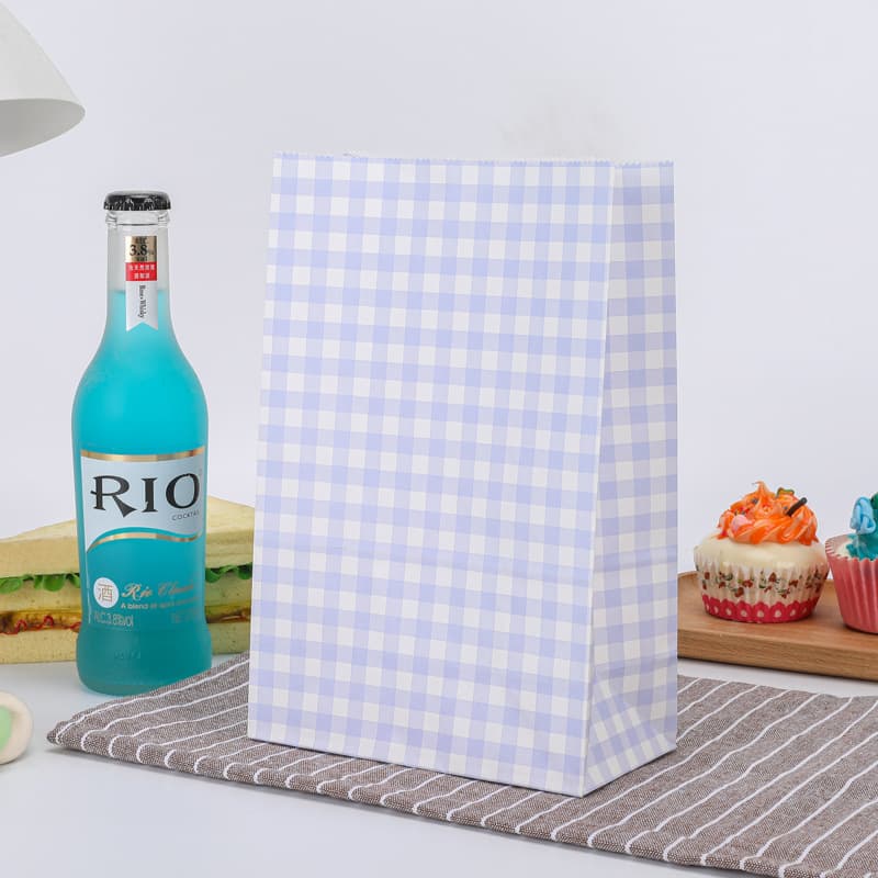 Ready-Made Paper Bags, Small Fresh Candy Gift Bags, Small Paper Bags for Gifts, Birthday Gifts, Colorfulful Plaid Wholesale