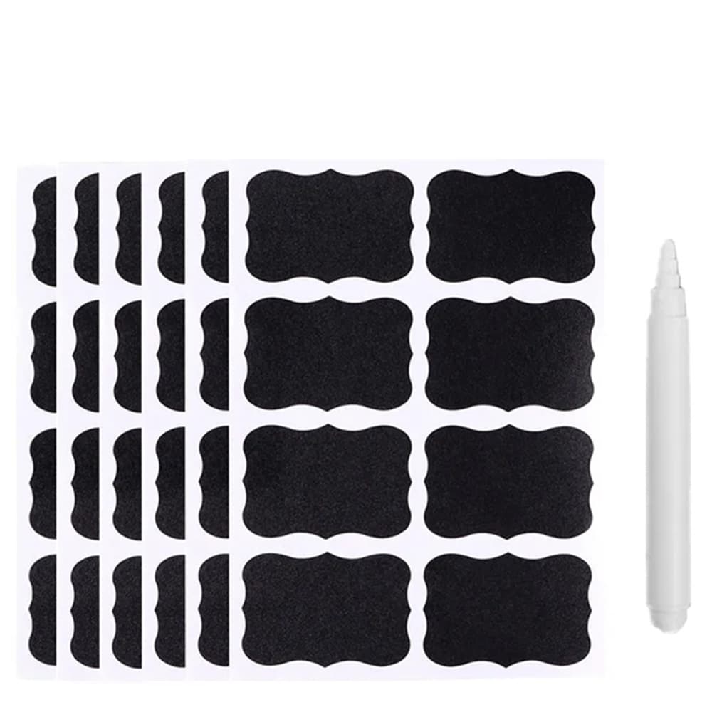 Hot Selling Chalkboard Stickers Waterproof Chalkboard Kitchen Spice Label Stickers Home Jar Bottle Labels White Label