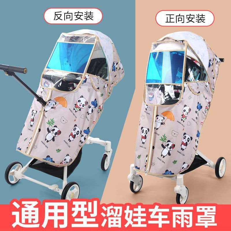 New Stroller Weather Cover Windproof Rainproof Waterproof Fabric with Cotton Warm Cover Universal for Winter Strolls