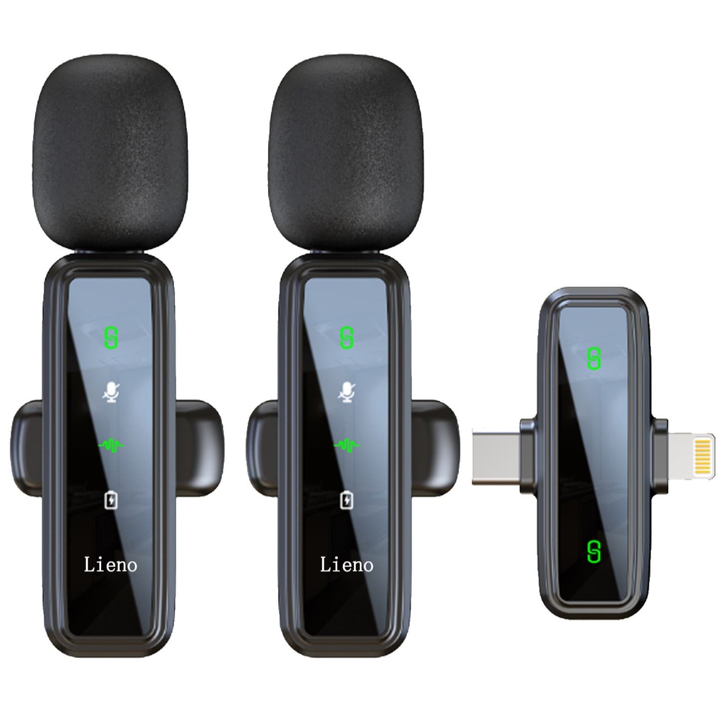 lieno Wireless Lavalier Microphone Clip-on for Recording, Live Streaming, Noise Reduction, Professional Broadcasting