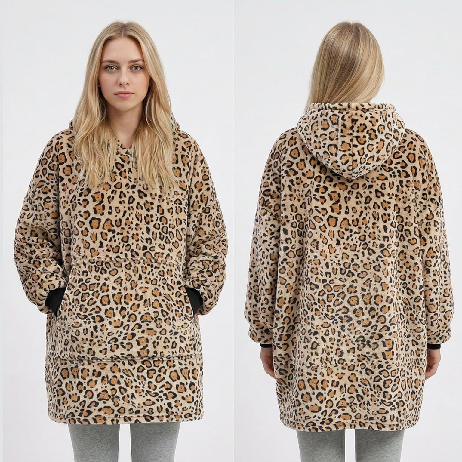 plus Size Flannel Couples Loungewear Sleepwear Thickened Warm Hooded Robe Casual Home Comfortable European Style for Autumn Winter