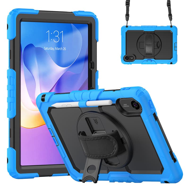 Silicone PC Rotating Stand Strap Hand Strap Back Case for Redmi Pad 2 11 inch