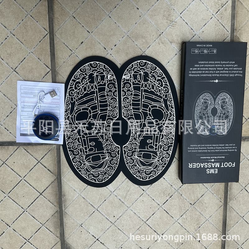 Cross-border EMS Foot Massage Pad Therapy Device, USB Charging Foot Pulse Acupoint Portable Smart Massage Mat