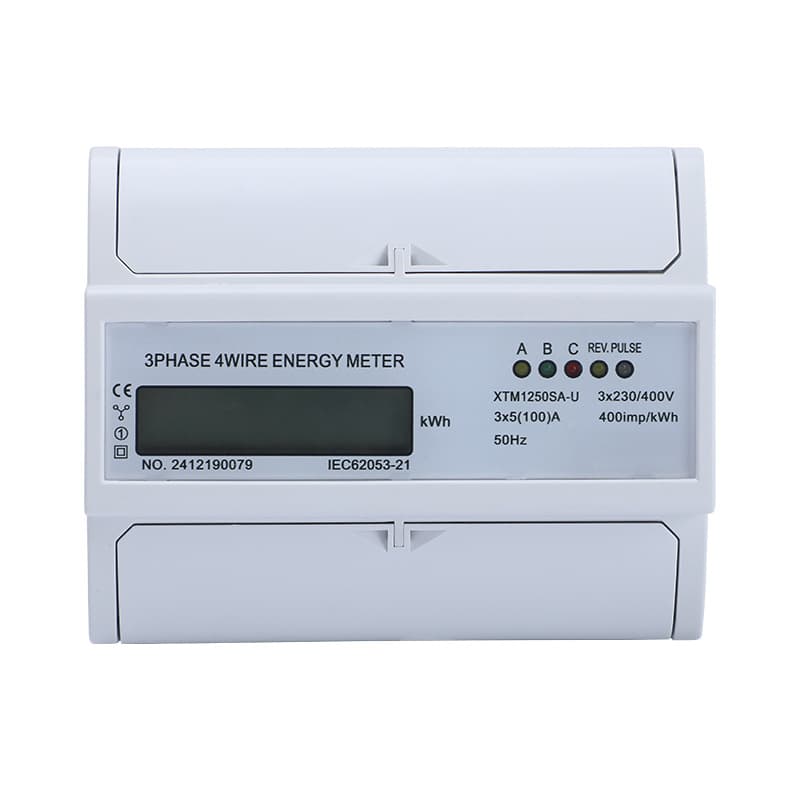 High Precision Three-Phase Four-Wire Track-Mounted Electric Meter for Factory Use Smart Electric Meter Residential Industrial