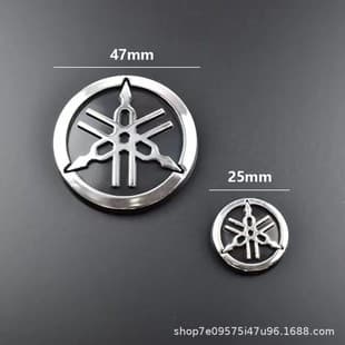 For Yamaha Motorcycle Logo Sticker ABS Plastic Tank Decal 3D Three-Dimensional Personalized Decoration Sticker