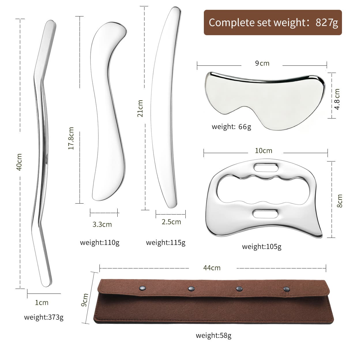 Factory Customizable 304 Stainless Steel Tendon Membrane Knife Tool Handheld Scraper Massage Board Full Body Universal Relaxation Knife