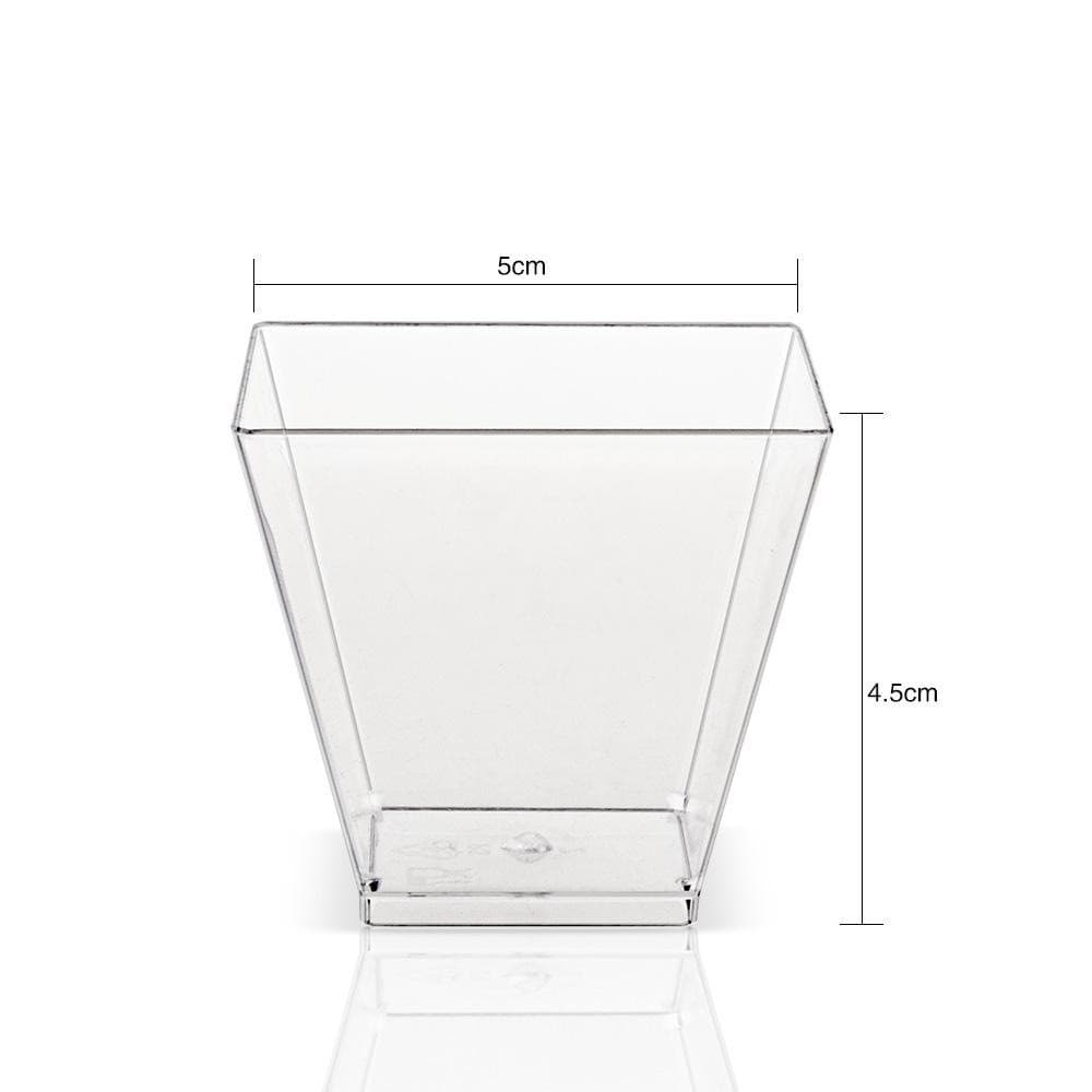 60ml 2OZ Mousse Cake Dessert Table Pudding Jelly Cup Tiramisu Sawdust Cup Disposable Plastic Square Cup