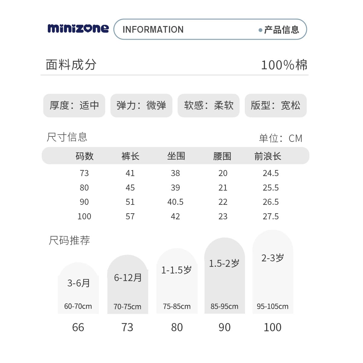 MiniZone Baby Cotton Puffy Diaper Pants for Spring/Fall, Girls' Casual Pants, Boys' Cartoon Long Pants with Extra Room