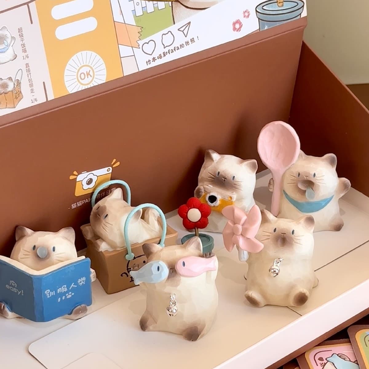 Cat-Themed Desktop Decoration Birthday Gift Popular Offline Blind Box Group Purchase Car Accessory