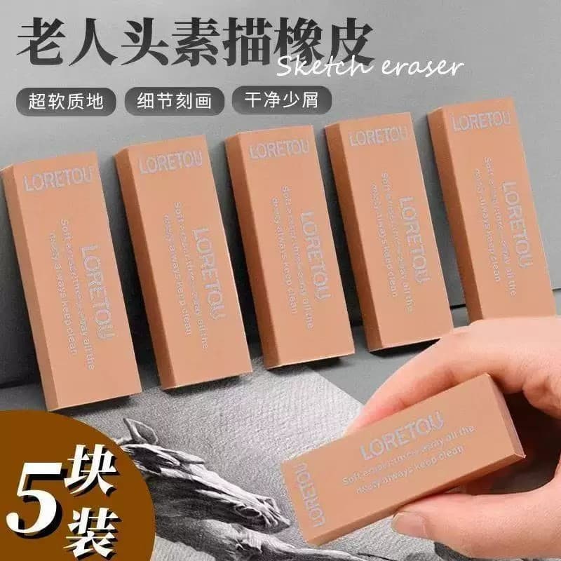 Old Man Head Eraser Art Highlight Kneaded Eraser Professional Drawing Eraser Special Student Eraser