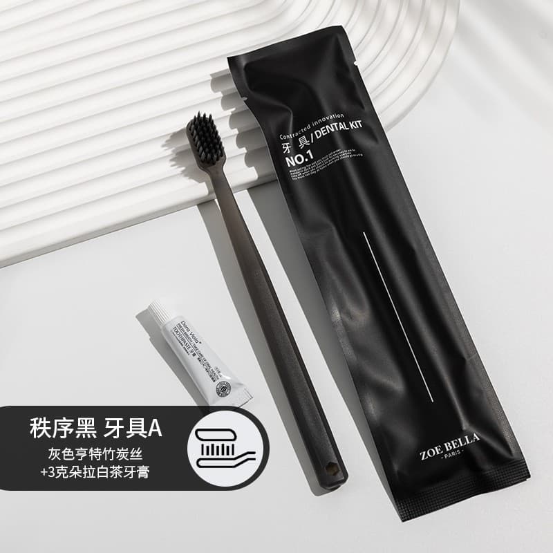 Hotel Disposable Soft Toothbrush with Toothpaste Set for Guest Amenities, B&B Toiletries