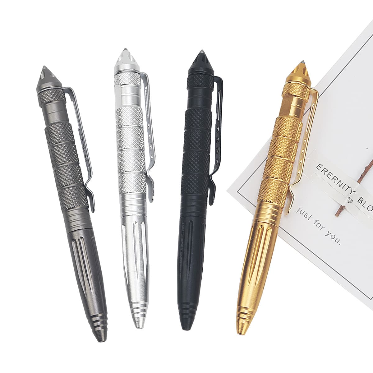 Outdoor Self-Defense B2 Tungsten Steel Tip Tactical Defense Pen, EDC Multi-functional Special Ops Pen, Outdoor Window Breaker Survival Sign Pen
