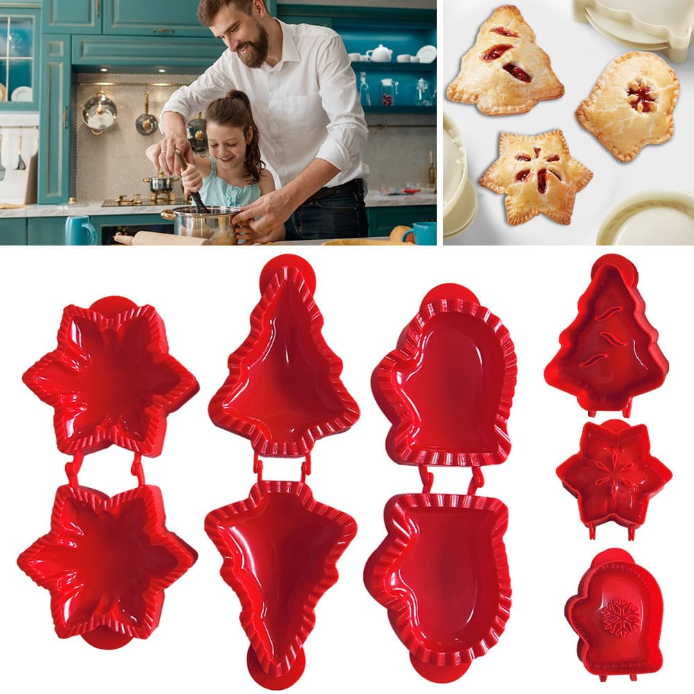 Cross-Border New Product Christmas Cookie Baking Mold Apple Pie Pie Tools Christmas Tree Pentagram Theme