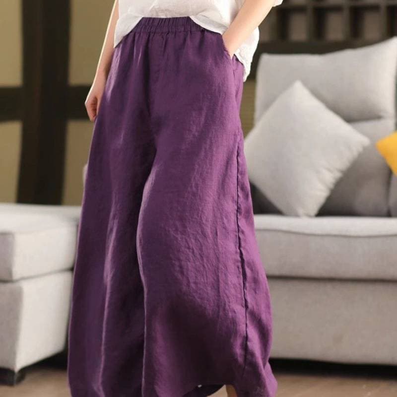New Summer Casual Trousers for Women 2026, Draped, Versatile, Fashionable, Loose Fit, Slimming, Vintage Cropped Wide-Leg Pants