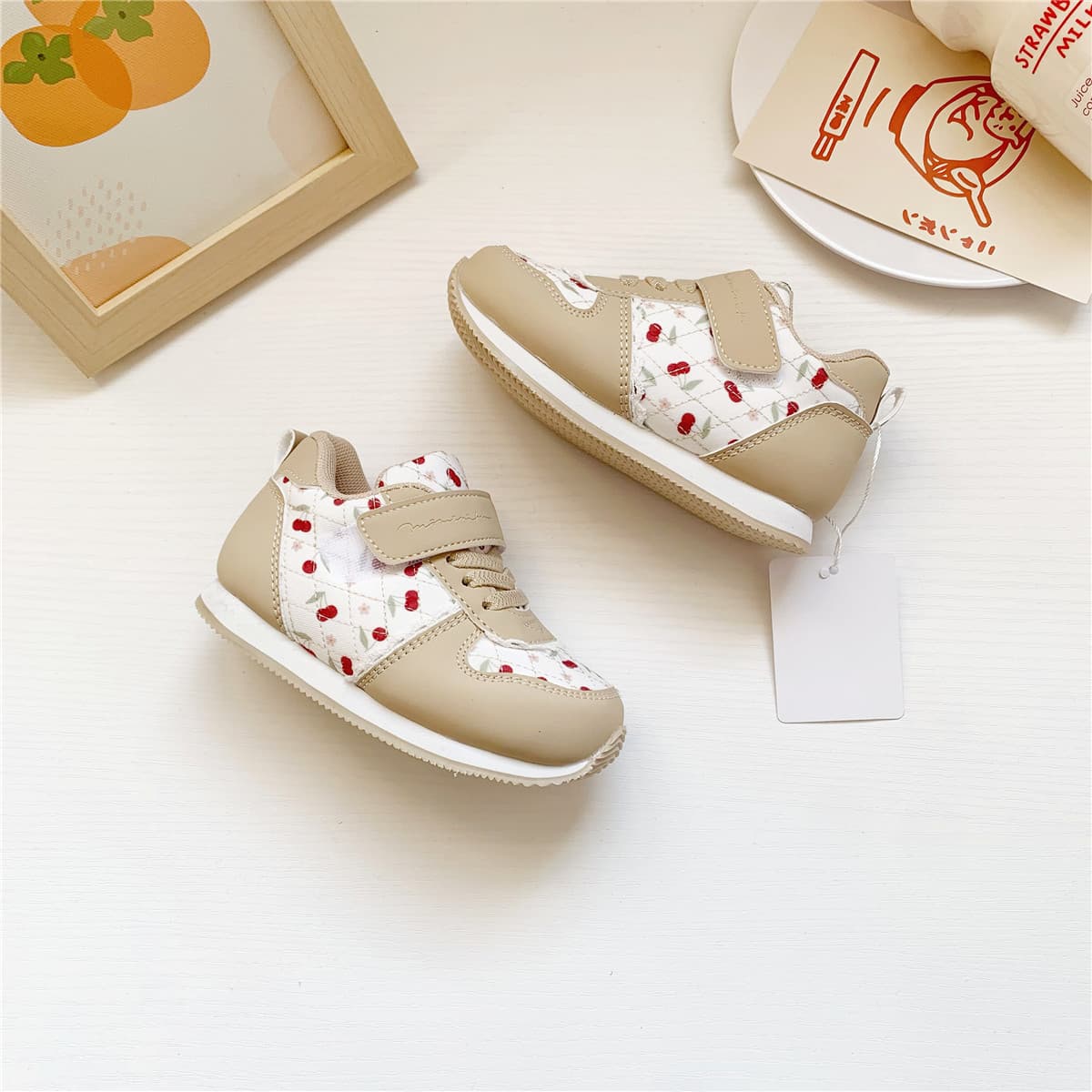 Daily New Products Export Spring MMRK Cherry Children's Sports Shoes Velcro Forrest Shoes Girls' Shoes