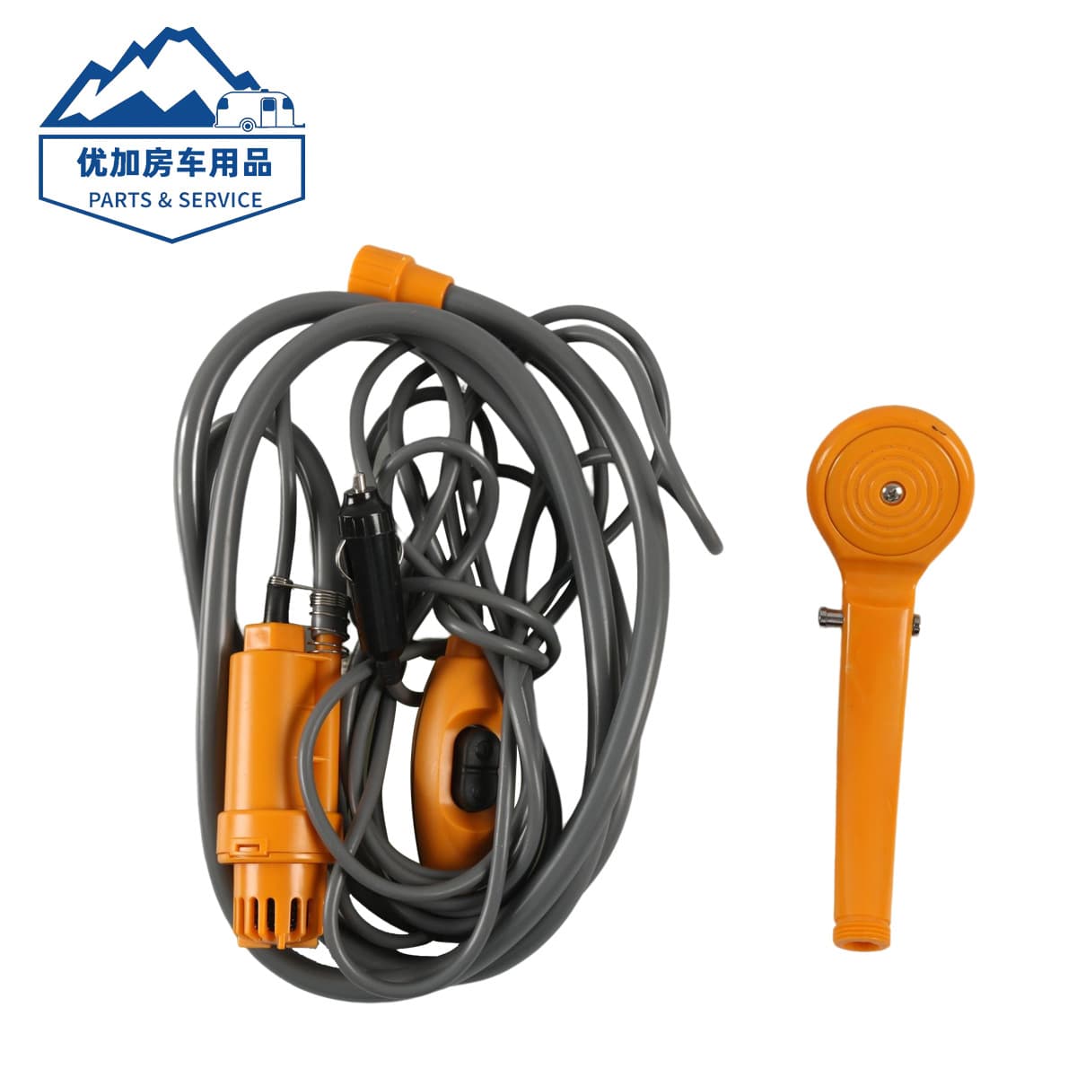 Cross-border Hot Selling 12V Car Shower Portable Shower for Self-driving Bathing + Accessories Applicable: Car