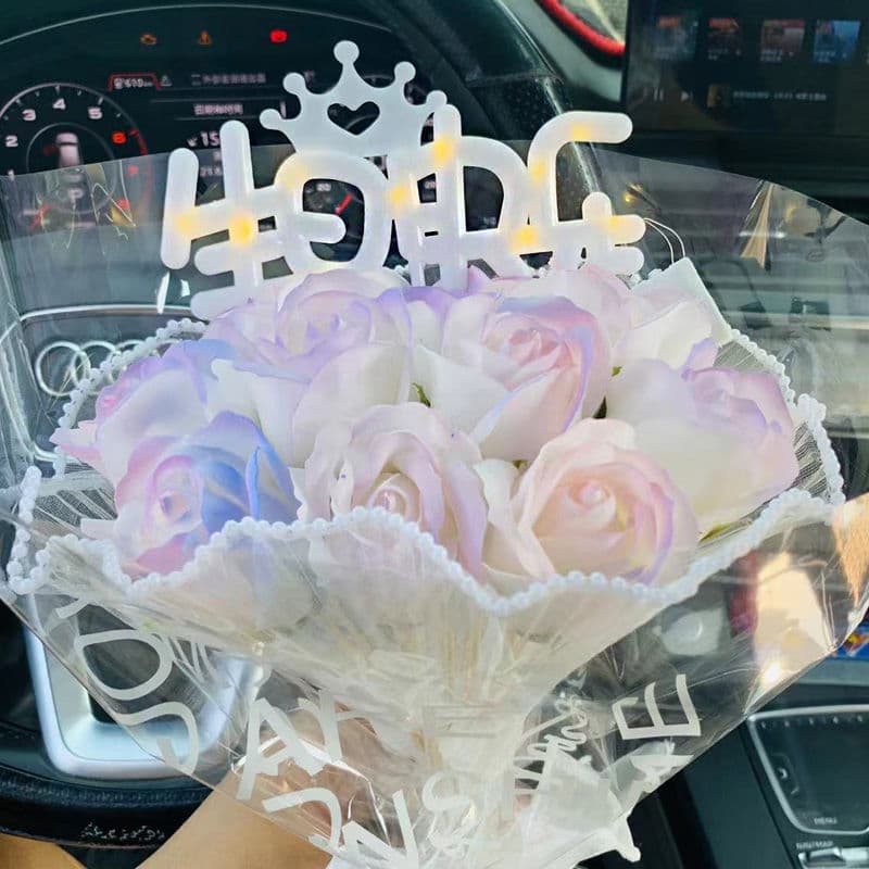 Teacher's Day Gift Birthday Gift High-Aesthetic Bouquet Finished Rose Bouquet Gift for Bestie and Girlfriend