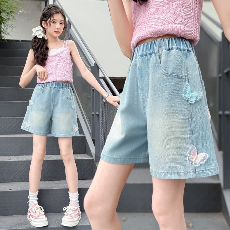 Girls Summer Denim Shorts 2026 New Children's Thin Casual Pants Big Children's Korean Style Western Style Outerwear Hot Pants