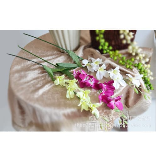 Single Stem Spring Phalaenopsis Artificial Flower Home Decoration Branch Fake Silk Flower Wedding Floral Arrangement Wholesale