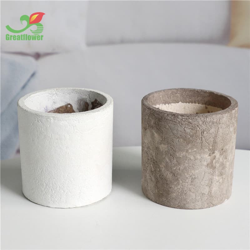 Retro Aged Cylindrical Pulp Flower Pot, Naturally Degradable Simulated Plant Pulp Cup, Cross-border Supply